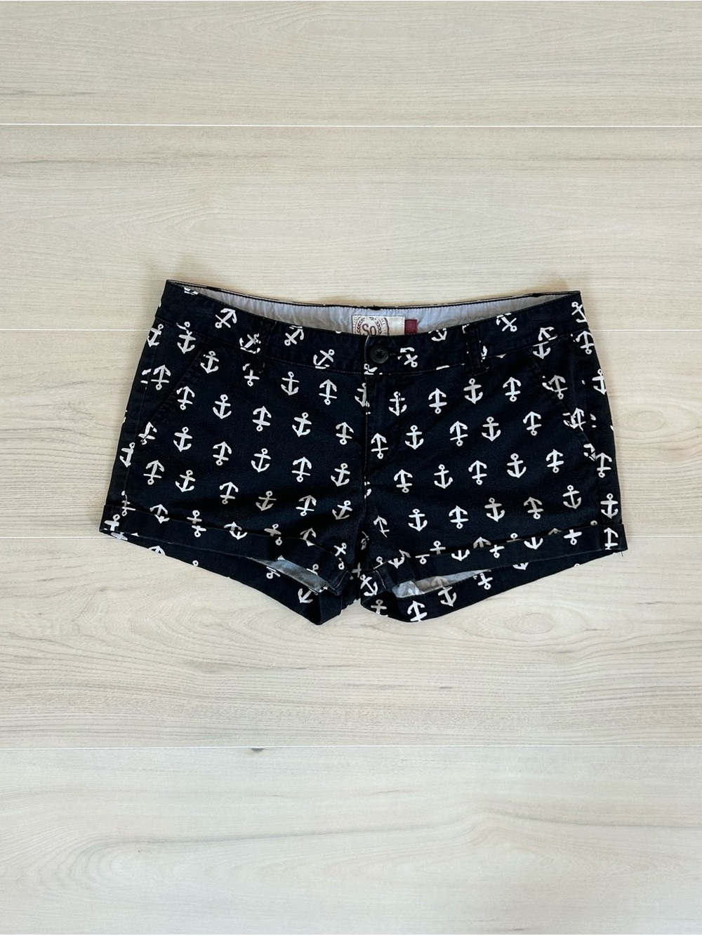 black and white so nautical mini shorts